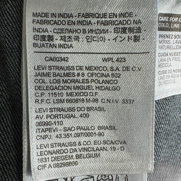 Levi's Classic Denim Trucker Jacket Dark‎ Wash Classic Stretch Denim Women Small - Picture 5 of 6